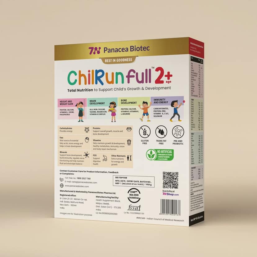 ChilRun Full 2+, Health and Nutrition Drink, Vanilla, 200g, Box. Total Nutrition For Children’s Growth, Supports Weight & Height Gain, Immune Function & Brain Development. view 2