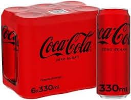 Coca Cola Zero Sugar Coke - No Calories, Refreshing, Soft Drink, 6X300 Ml (Multipack)
