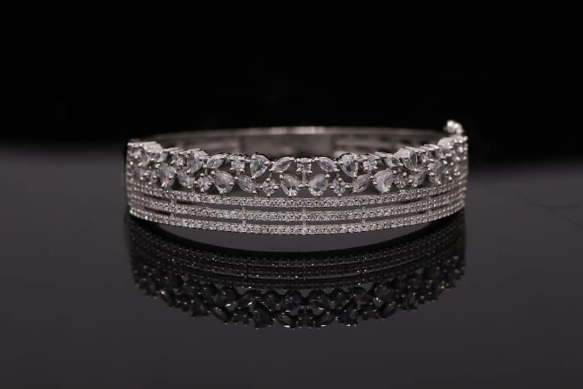 Mrinmayi Round CZ Statement Bracelet view 2