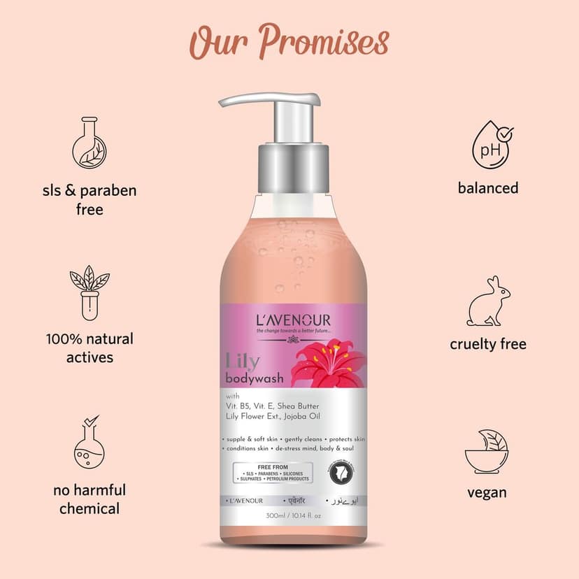 L'avenour Lily Body Wash For Deep Cleansing & Luxury Bath | Shower Gel For Men & Women 300ml view 4