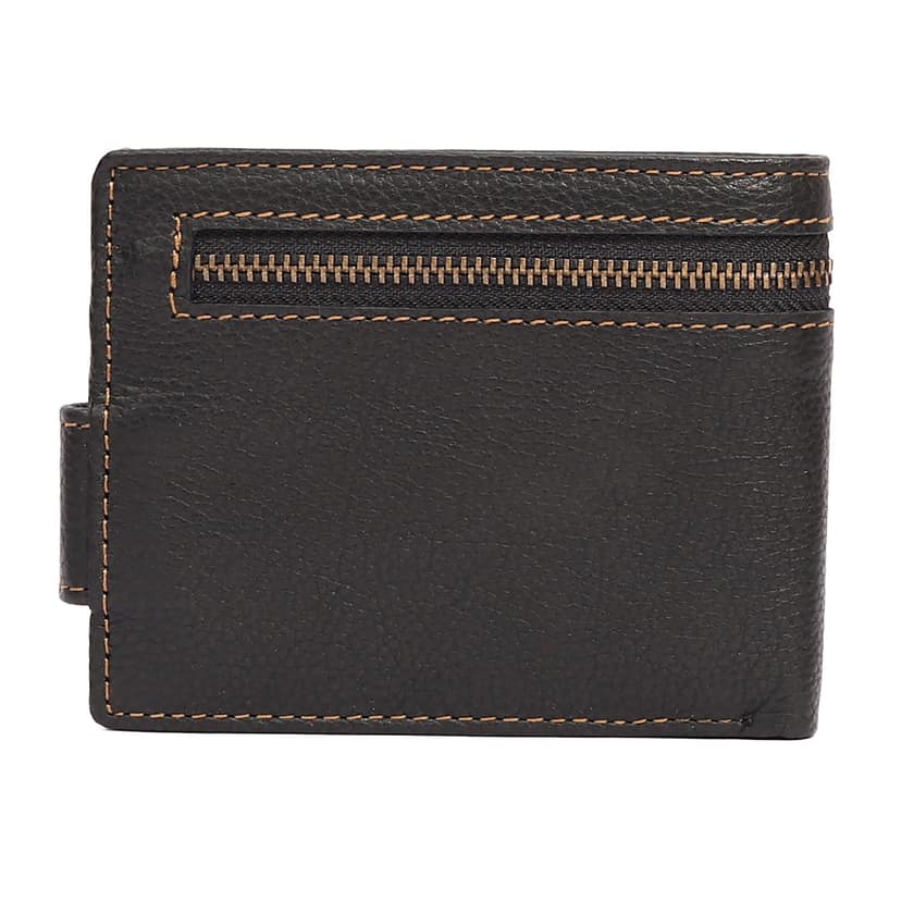 Vital King Men Travel Black Genuine Leather RFID Wallet (11 Card Slots) view 3