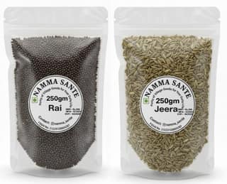 Rai Jeera Combo, Mustard Seeds & Cumin Seeds, Sarson Dana Jeera, Tadka Spices Combo