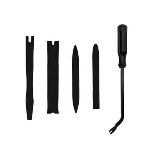 Ohleats 5PCS Auto Trim Removal Tool Kit, No Scratch Plastic Pry Tool Kit for Car Panel Audio Dashboard Dismantle, Automotive Interior Trim Molding Fastener Remover, Car Accessories (Black) view 2