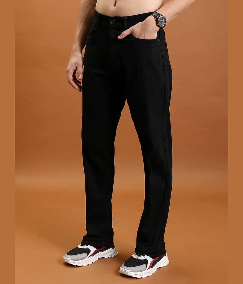 Highlander Straight Basic Men's Jeans - Black ( Pack of 1 ) view 4