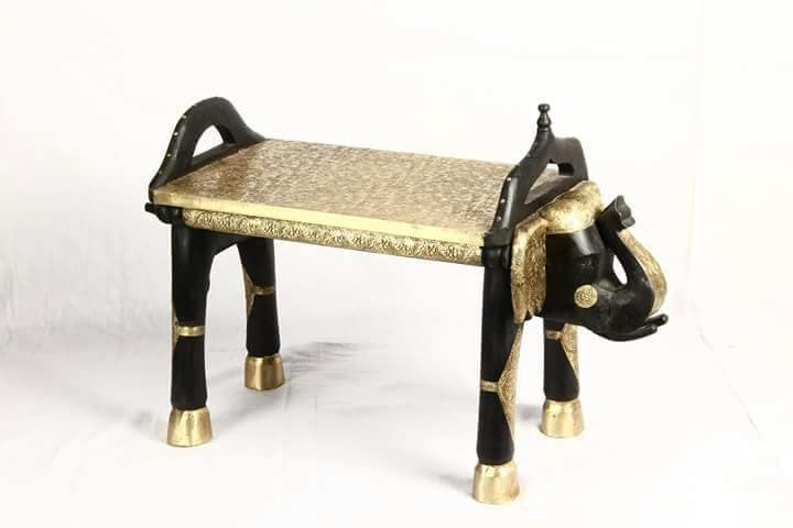 Daksh Art and Crafts; Handmade Wooden Central Table Elephant Shaped