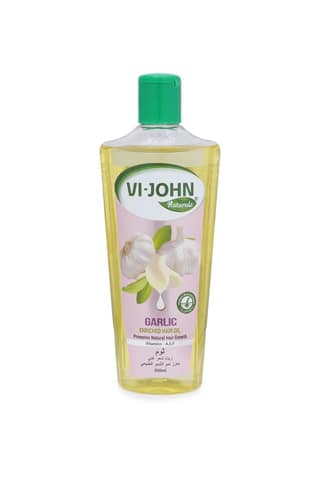 VI-JOHN NATURALE Garlic Enriched Hair Oil | Promotes Natural Hair Growth With Vitamin A.E & F | for All Hair Types | Men and Women | 300ML