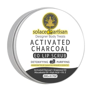 SolaceDeArtisan Activated Charcoal Detoxifying & Purifying EO Lip Scrub, 20 gm