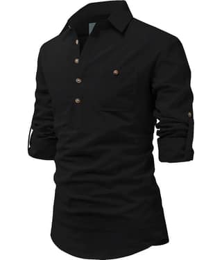 TrendiVastra Pink Cotton Blend Men's Shirt Style Kurta ( Pack of 1 )