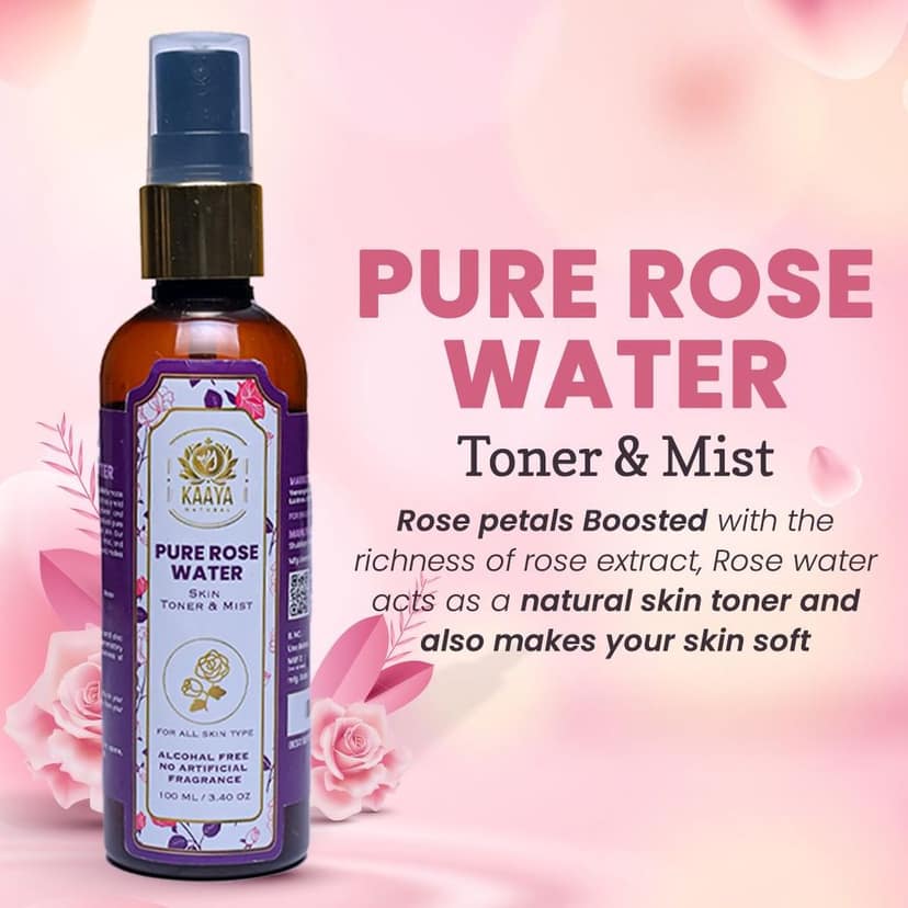 Kaaya Natural Pure Rose Water Toner & Mist view 2