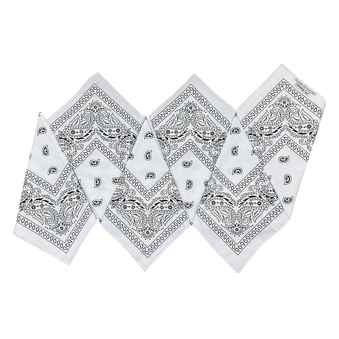 Royal Mart White Men & Women Printed Bandana (Pack of 3)