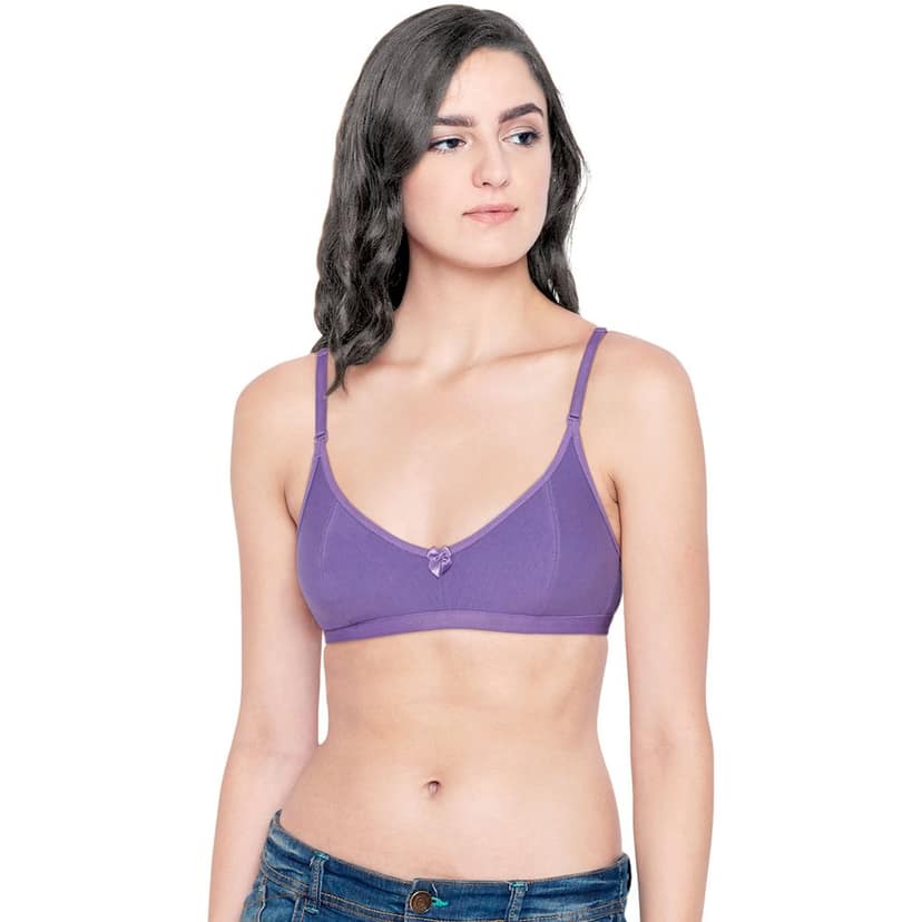 Bodycare Women Cotton Spandex Full Coverage Non Padded Regular Bra Pack - 2 E1575REDPU view 2