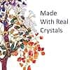 Multicolor Crystal Gemstone Money Tree Chakra Healing Bonsai Tree with Wood Base view 2