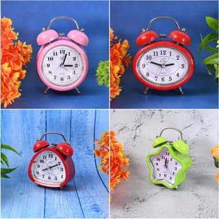 Mini Cute Alarm Clock Small Kids and Students (Mix Design & Color / 1 Pc)