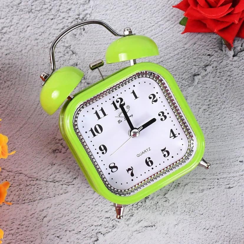 Mini Cute Alarm Clock Small Kids and Students (Mix Design & Color / 1 Pc) view 3