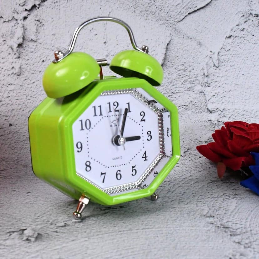 Mini Cute Alarm Clock Small Kids and Students (Mix Design & Color / 1 Pc) view 6
