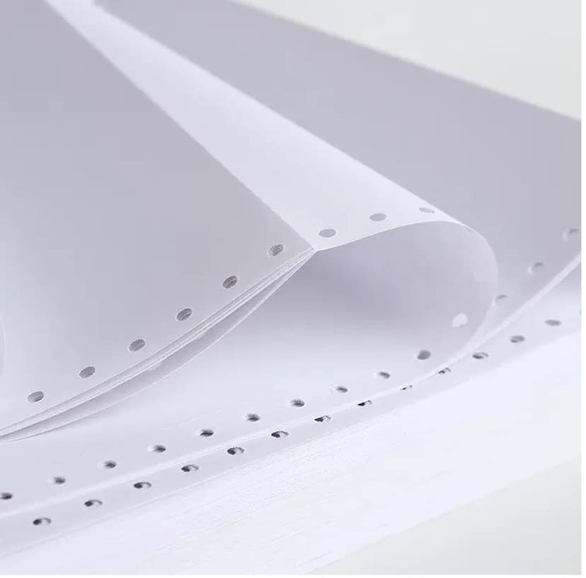 Dot Matrix Printer Paper Continuous Printer Paper, 10" x 12", White, Perforated Every 4 inch, 1000-Sheet 60 GSM view 4