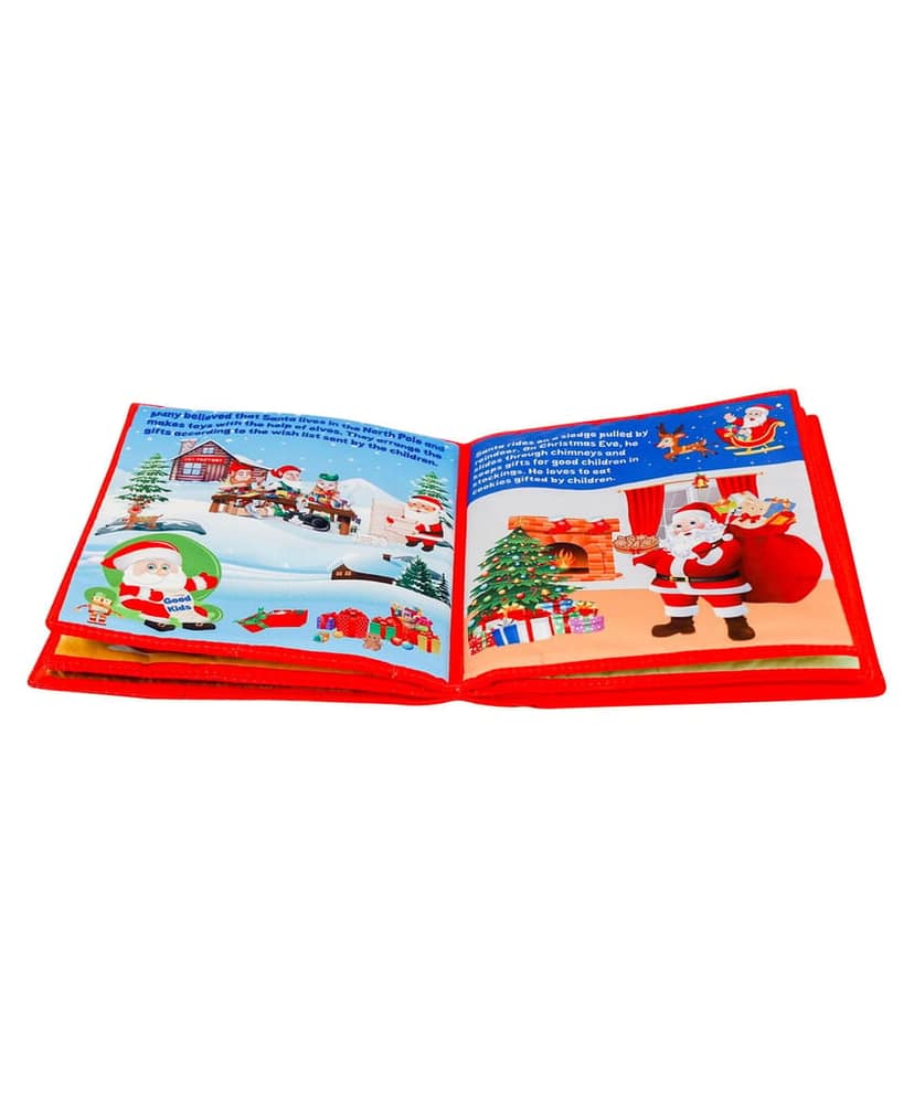 Skyculture� My First Christmas Sensory Soft Cloth Book for Babies, Baby Learning Crinkle Book, Early Education Toy, Gift for Babies Infants Toddlers - English Language view 3