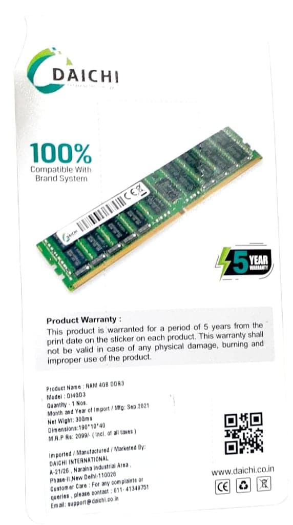 DAICHI 4GB DDR3 RAM DT PC3 1333(10600) view 2