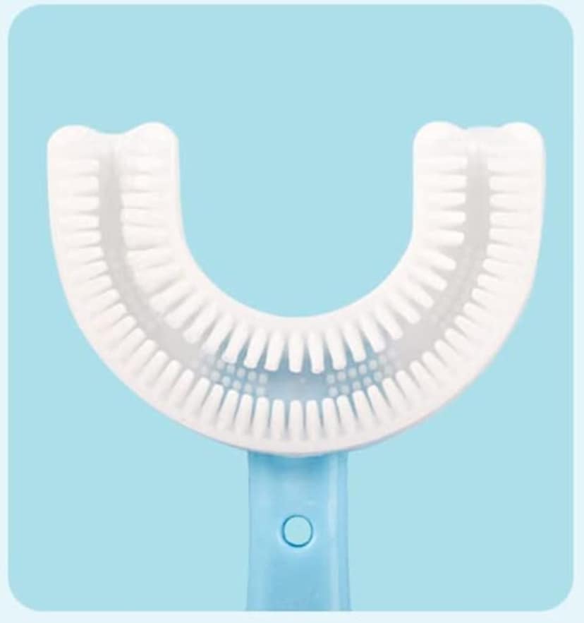 ND BROTHERS U-Shaped Toothbrush Kids 2 Pcs - Toddler Toothbrush With Food Grade Soft Manual Whole Mouth Toothbrush For Kids Age 2-6, 360? Oral Teeth Cleaning Design,Multicolor view 2