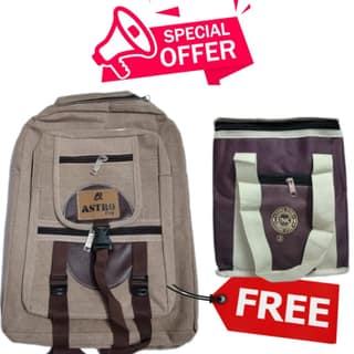 Cotton School Bag Set 01