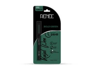 RENEE Kajal Pen with Sharpener - 24 Hrs Long Lasting Kohl Pencil 0.35gm, Matte Finish, Rich Color Payoff, Smudge & Water Proof One Swipe Application - Bold Green