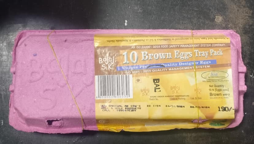 Bajaj s.k eggs brown tray pack