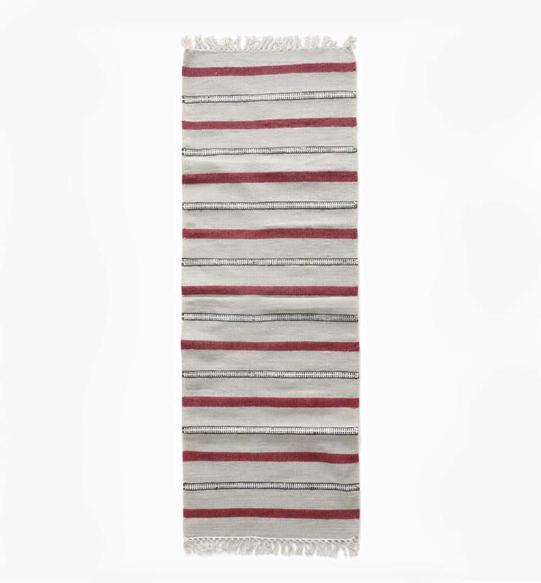 Handloom Punja Durrie Carpet | Traditional Cotton Handwoven Floor Carpet view 2