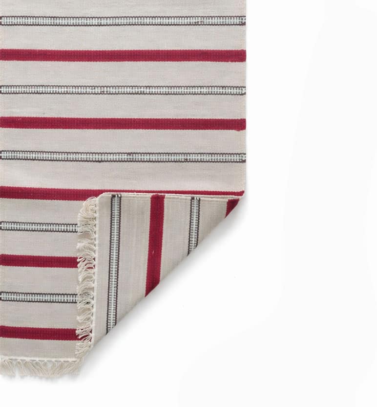 Handloom Punja Durrie Carpet | Traditional Cotton Handwoven Floor Carpet view 3
