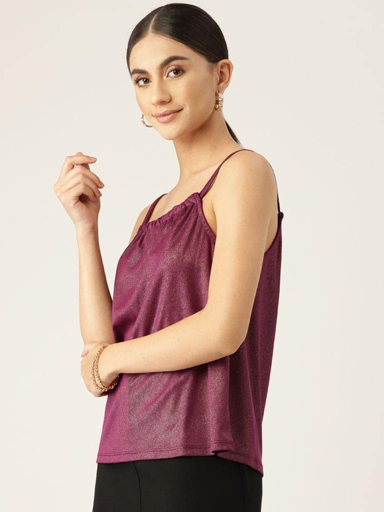 Purple Shoulder Strap Top view 3