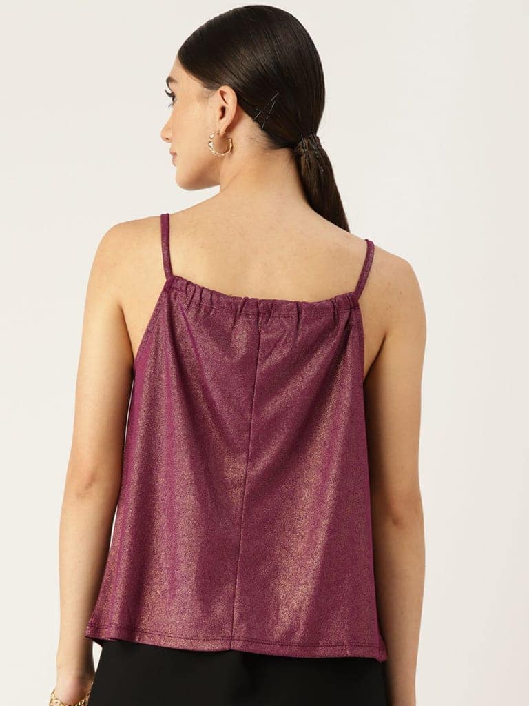 Purple Shoulder Strap Top view 4
