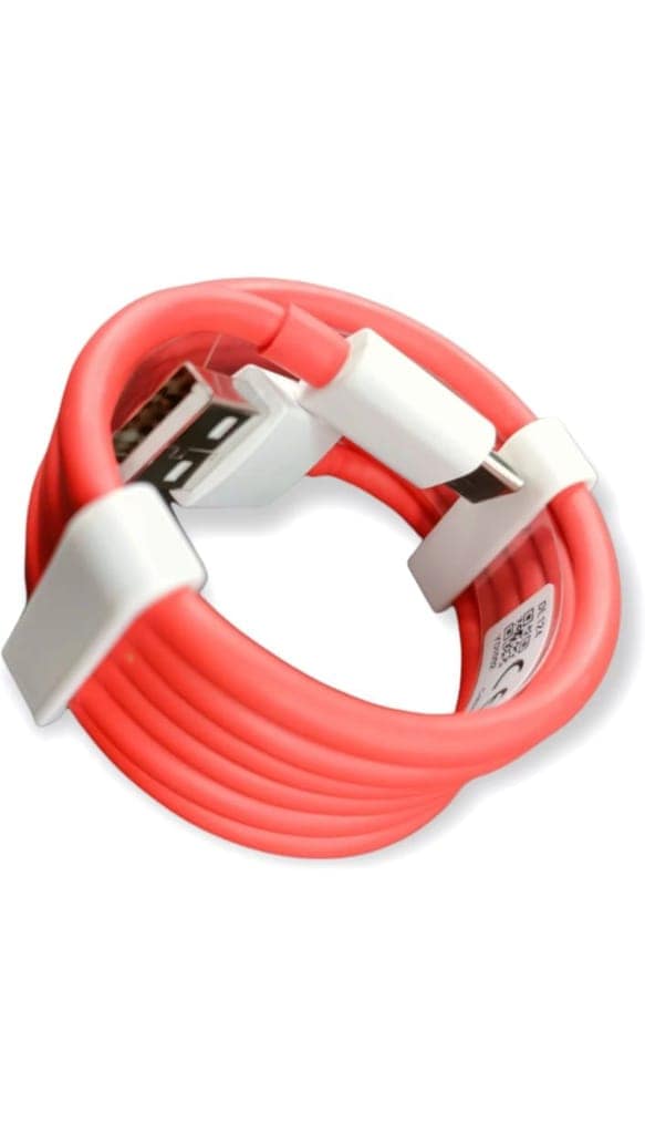 S&P Sublimation USB Type C Cable 6.5 A 1 m OEM 65W-10W/6.5A VOOC/WARP/DASH/DASH/SUPERVOOC/SUPERDART CHARGER CABLE (Compatible with oppo,realme,narzo,oneplus,vivo,iqoo,samsung,motorola,mi,redmi,poco, Red, One Cable) view 2