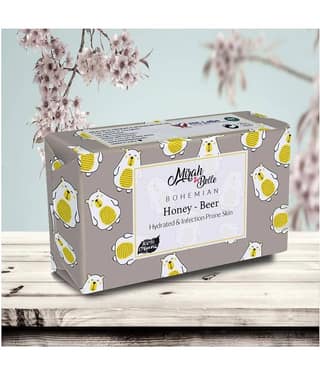 Mirah Belle - Organic Honey Beer Conditioning Soap 125gm - For Dehydrated & Infection Prone Skin- Handmade Soap