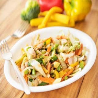 Chinese cabbage broccoli star fried dry
