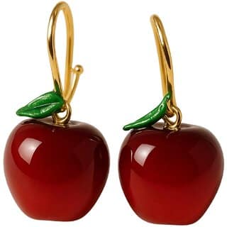 Kimti Mystic Red Cherry Drop Earring