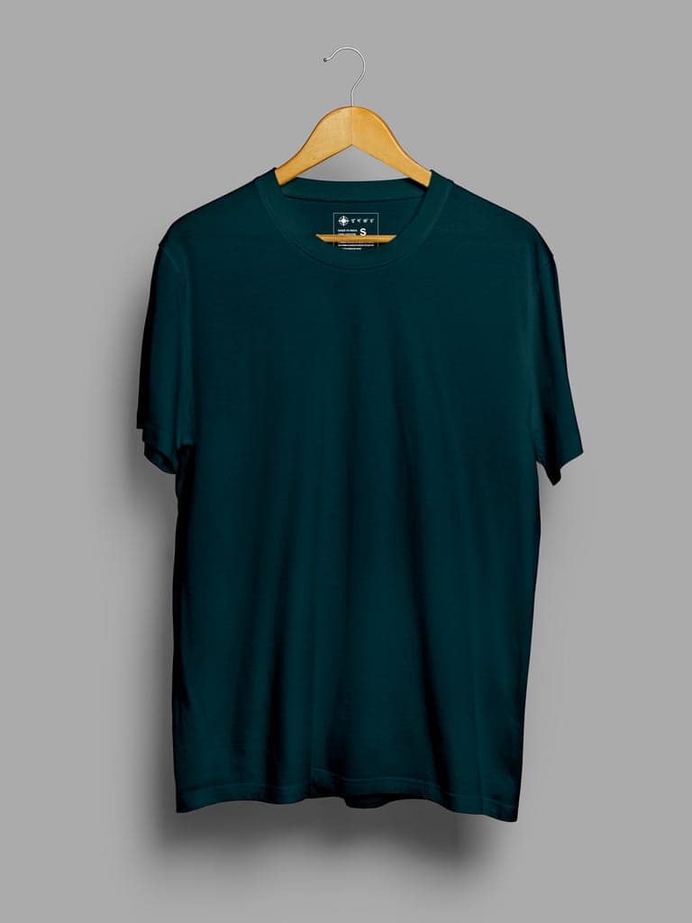Teal Blue | Plain t shirt view 2