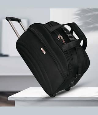 Red vick 60 Ltrs Black Polyester Duffle Trolley