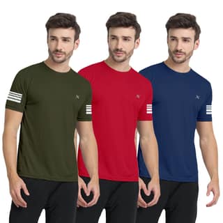 FTX Men Solid Round Neck Tshirt Pack Of 3