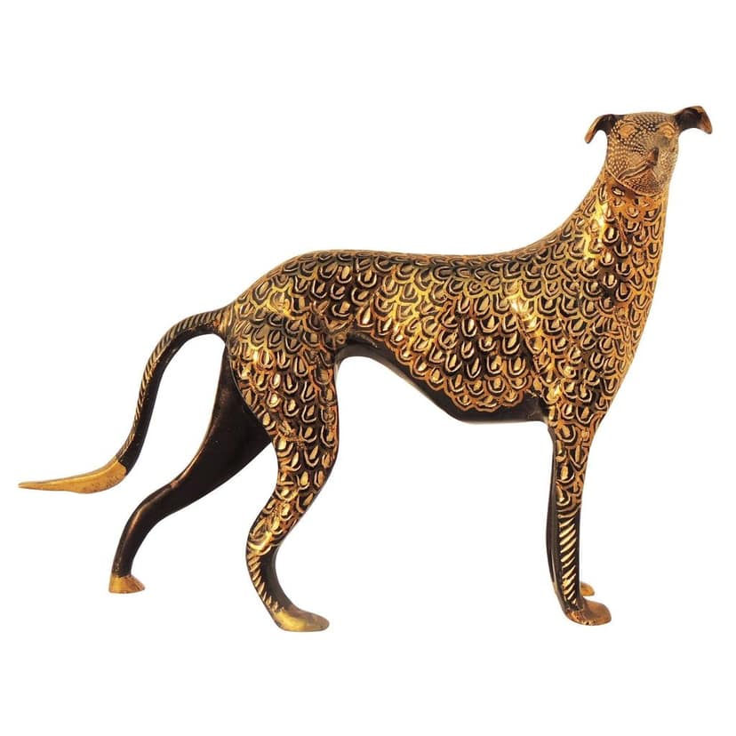 Brass Table Decor Showpiece Dog Statue (ANMAS047 A) view 2