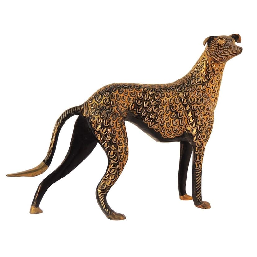 Brass Table Decor Showpiece Dog Statue (ANMAS047 A) view 3