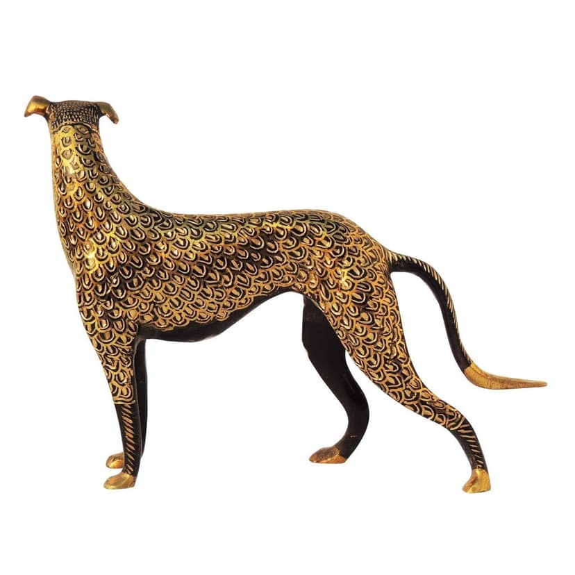 Brass Table Decor Showpiece Dog Statue (ANMAS047 A) view 4