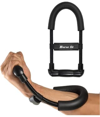 HORSE FIT Wrist Exerciser Forearm Strengthener Wrist Exercise Equipment Arm Strengthener Grip Strengthener Fitness Equipment Home Gym Equipment For Men & Gym Equipment For Women Grip Workout Forearm Wrist Grip, Black