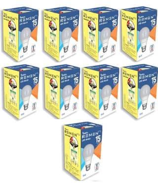 Remen Led Lites - 9W Cool Day Light LED Bulb ( Pack of 9 )
