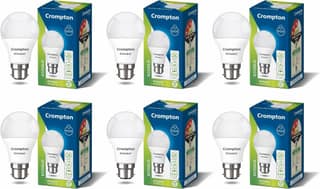 Crompton 9W LED Bulb | Cool Day Light | B22 Base | High Voltage & Surge Protection | Pack of 6