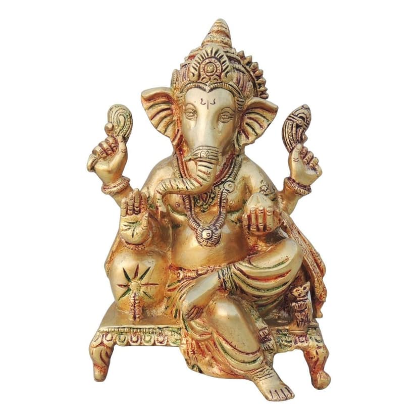 Brass Showpiece Ganesh Ji God Idol Statue (BSMAS1431 C) view 2