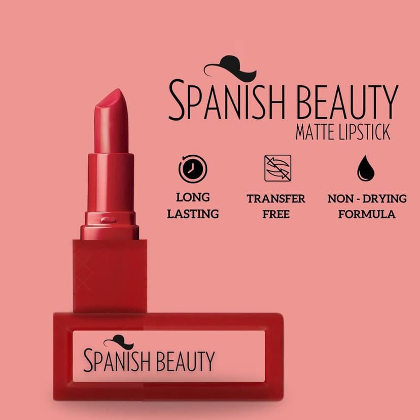 Spanish Beauty Matte Lipstick - "Bold, Long-Lasting, and Irresistibly Smooth Finish All Day view 2