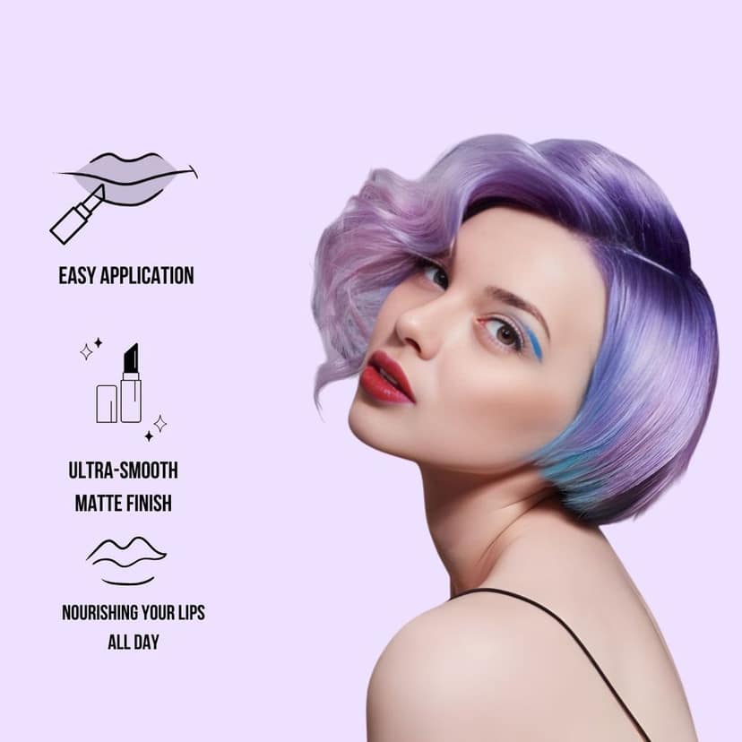 Spanish Beauty Matte Lipstick - "Bold, Long-Lasting, and Irresistibly Smooth Finish All Day view 3