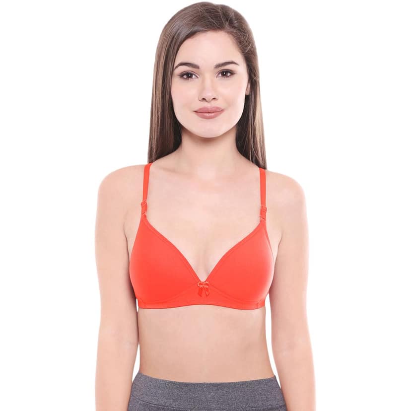 Bodycare Polycotton Padded Non wired Tshirt Bra-Pack of 3 view 2