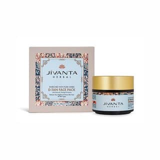 Jivanta Herbal D-Tan Face Pack For Tan Removal, Cleanses Pores Brightening Skin With Saffron Sandalwood