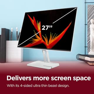 Lenovo L27-4C| 27 Inch (68.58 cm) Ultraslim Monitor, FHD 1920x1080, IPS, 144Hz, 99% sRGB, 1ms, 2x3W Speakers, Dual HDMI, Display Port, Audio port, AMD FreeSync,Eyesafe, Bezel-Less, VESA mount, Grey
