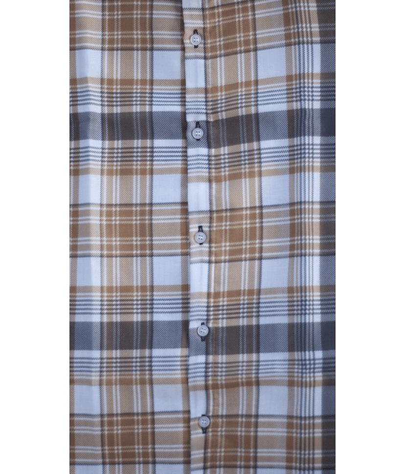 HARPITA Cotton Blend Regular Fit Checks Half Sleeves Men's Casual Shirt - Beige ( Pack of 1 ) view 2